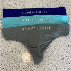 Victoria secret yoga thongs blue/green set small